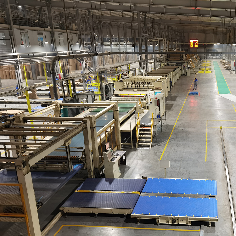 2米5幅宽单刀高速瓦楞纸板生产线